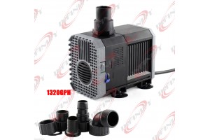 1320 GPH Pond Pump Adjustable Submersible Inline Fountain Waterfall Koi Filter